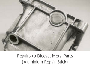 Epoxy Putty Repair Stick Aluminium - Repairs to a diecast metal component
